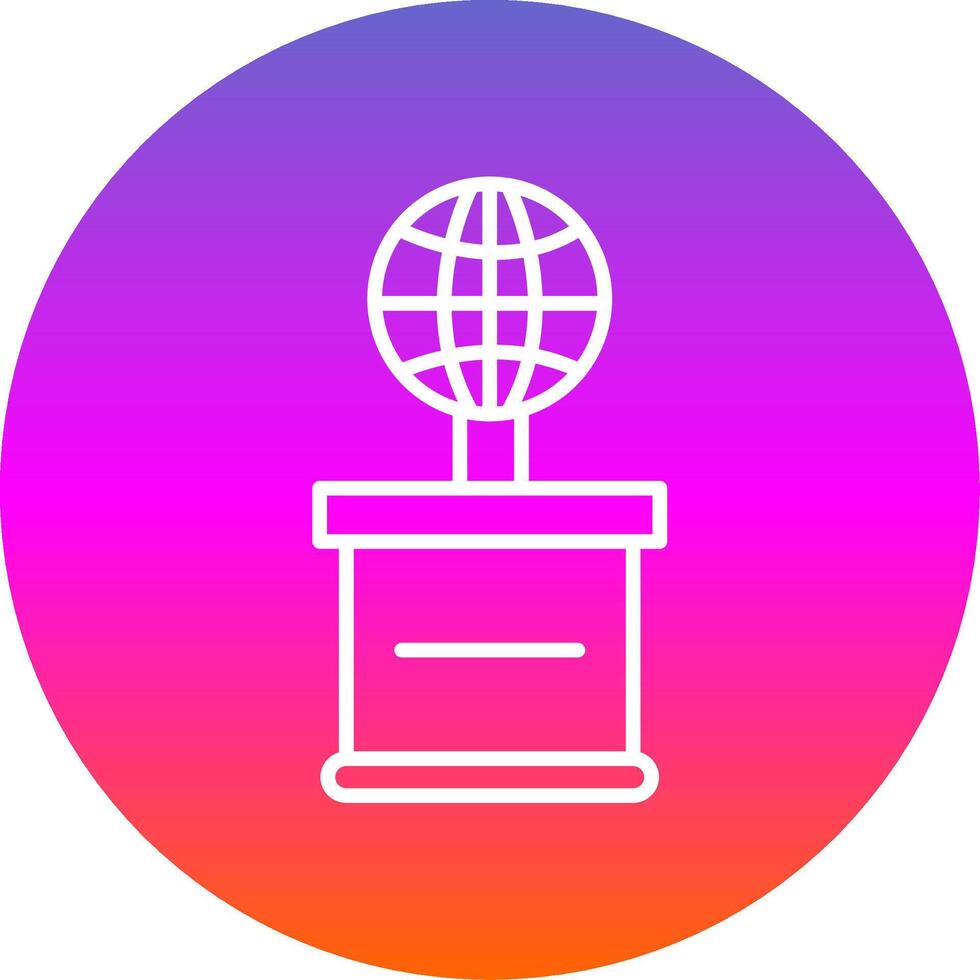 World Line Gradient Circle Icon vector