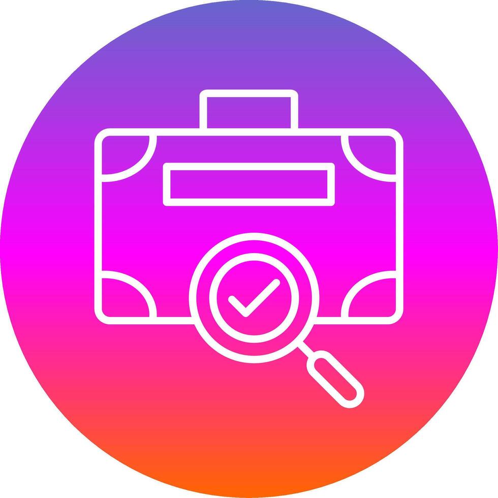 Suitcase Line Gradient Circle Icon vector