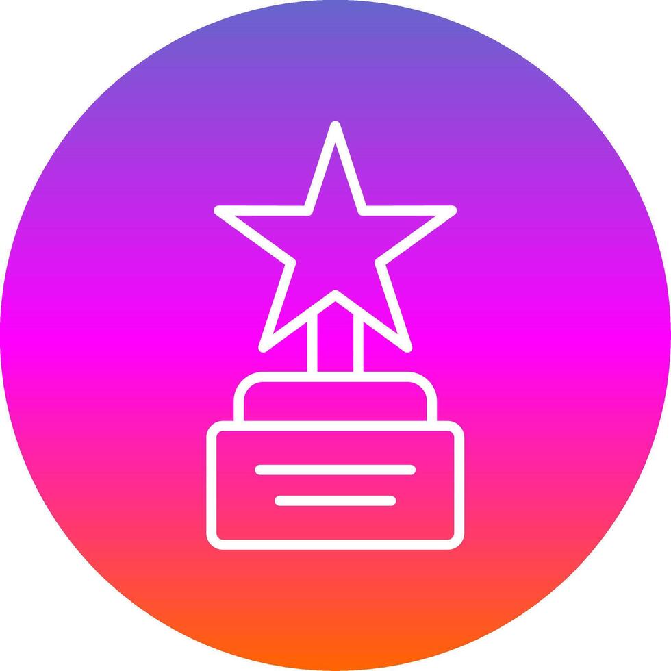 Star Line Gradient Circle Icon vector