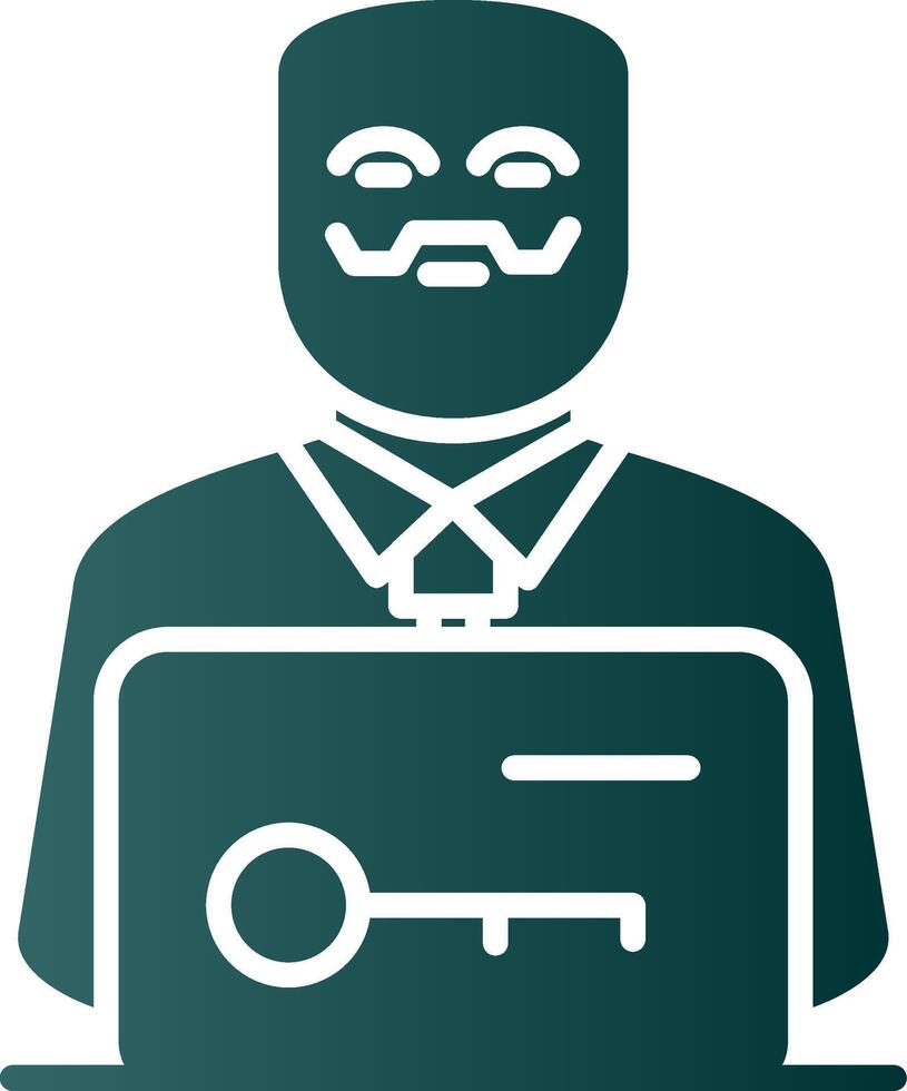 Anonymous Glyph Gradient Icon vector