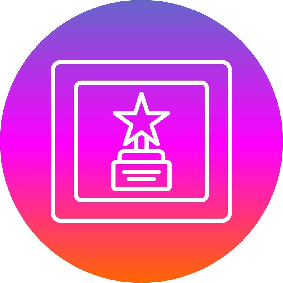 Frame Line Gradient Circle Icon vector