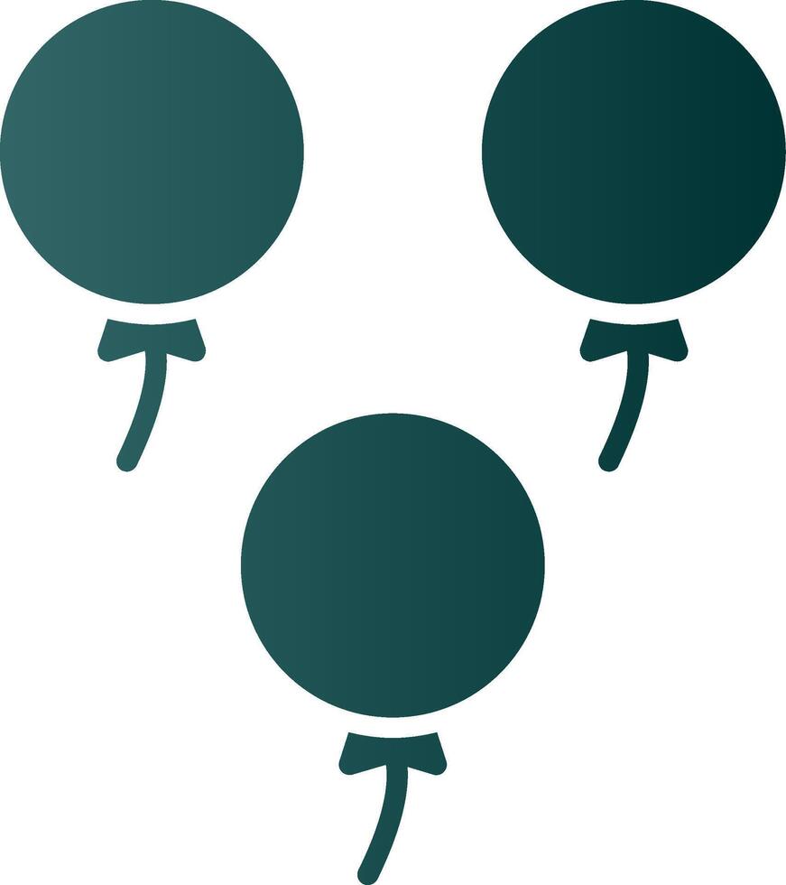 Balloons Glyph Gradient Icon vector