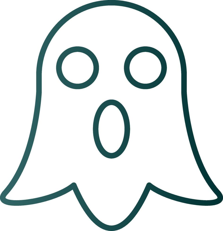 icono de degradado de línea fantasma vector