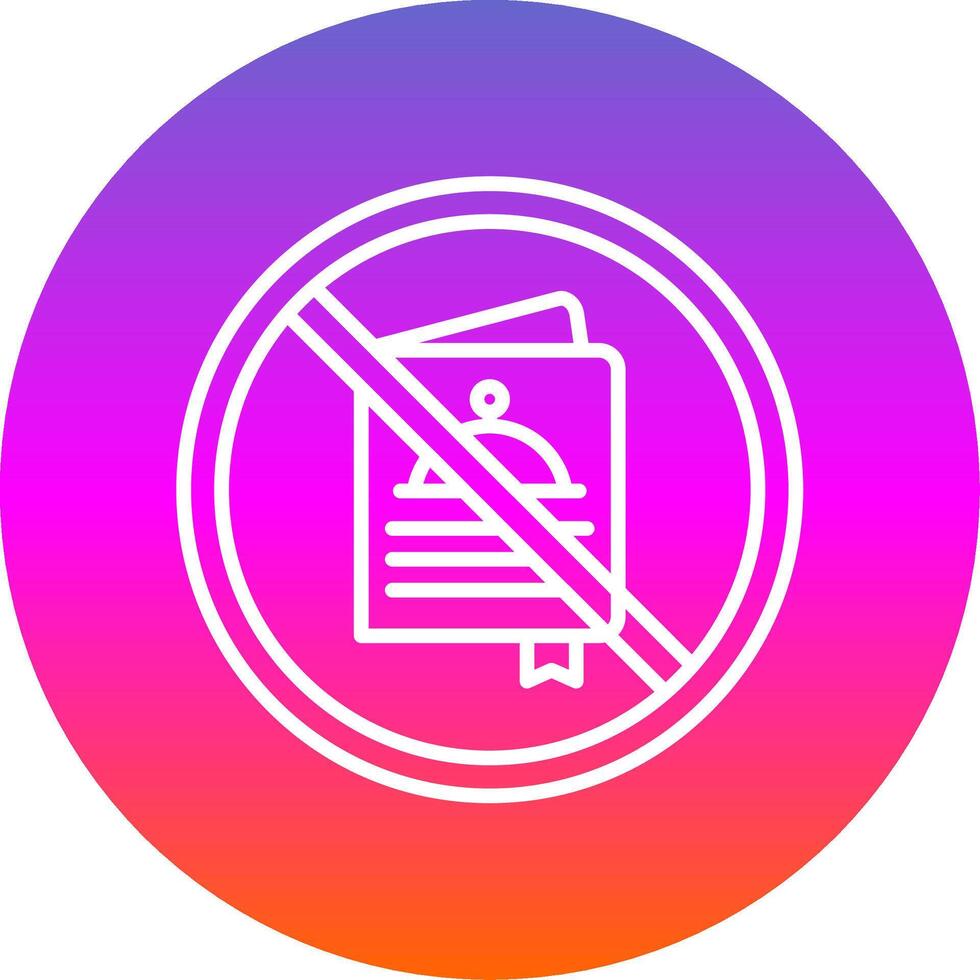 Prohibited Sign Line Gradient Circle Icon vector