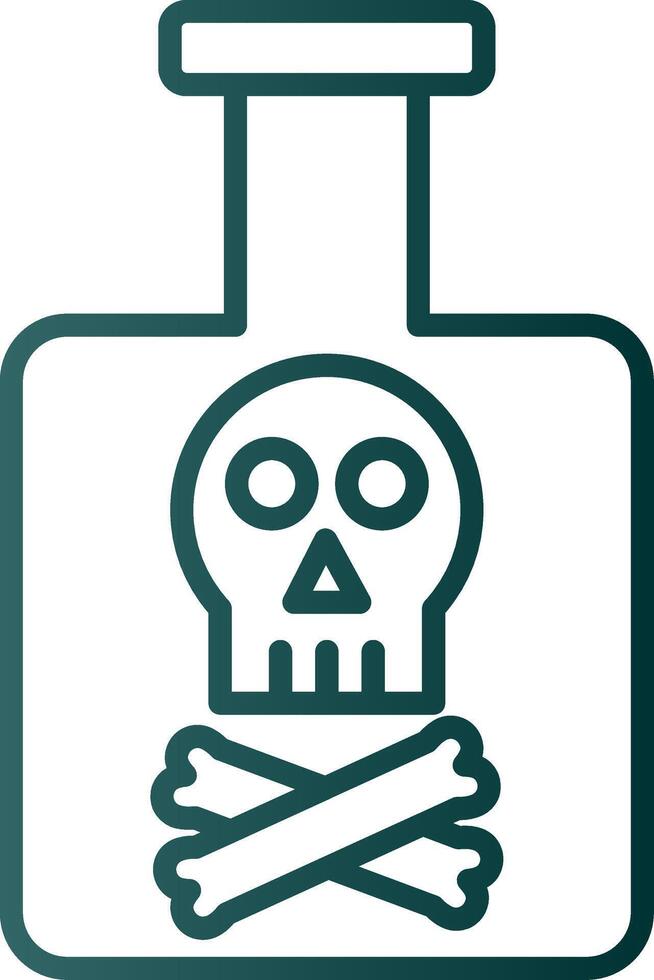 Poison Line Gradient Icon vector