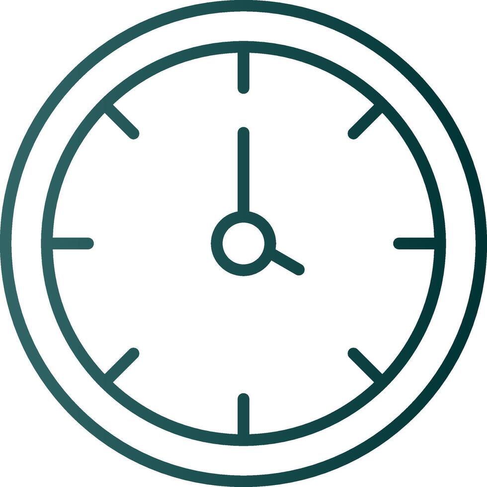 Clock Line Gradient Icon vector