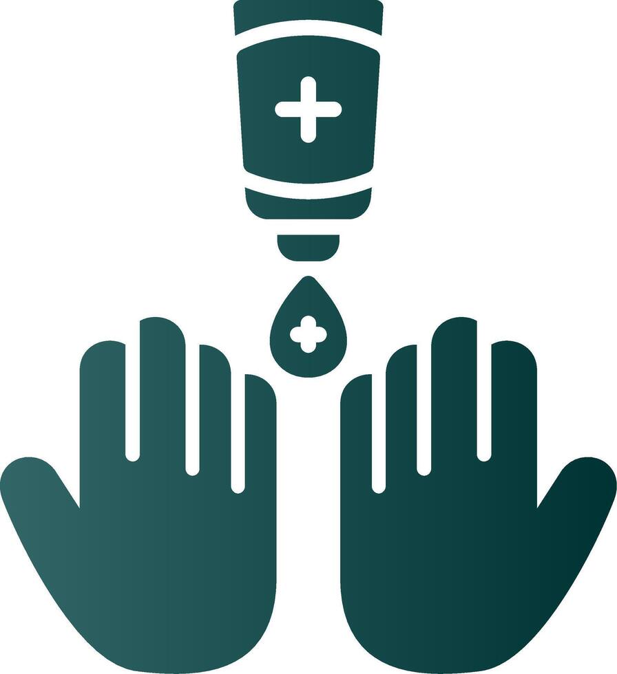 Hand Wash Glyph Gradient Icon vector