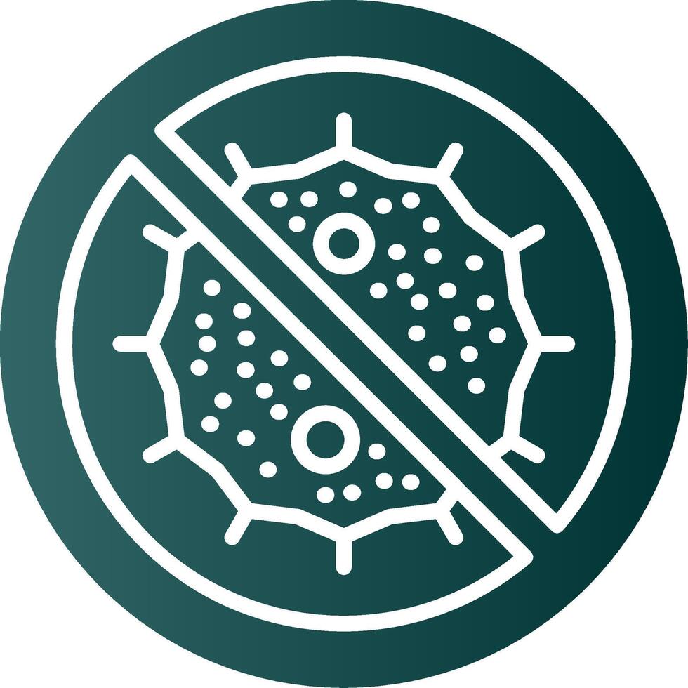 Bacteria Glyph Gradient Icon vector