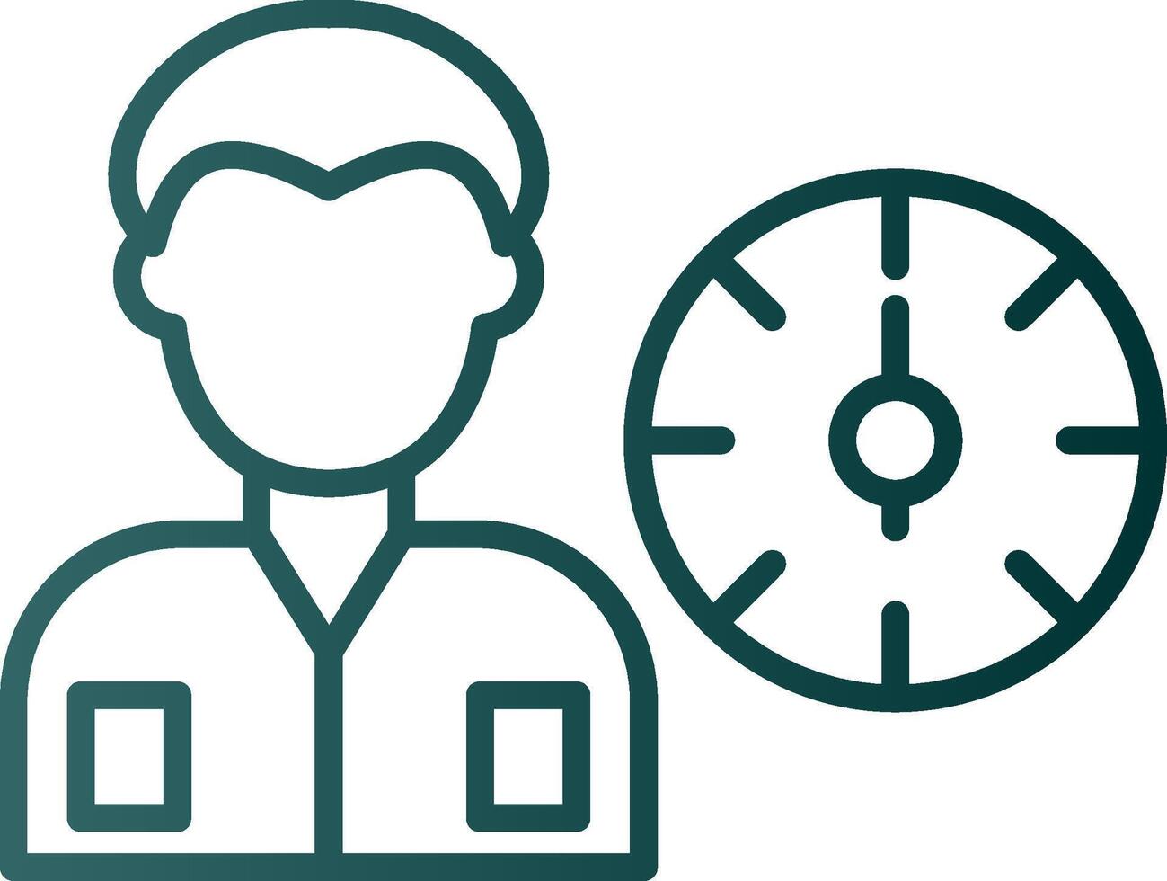 Working Hours Line Gradient Icon vector