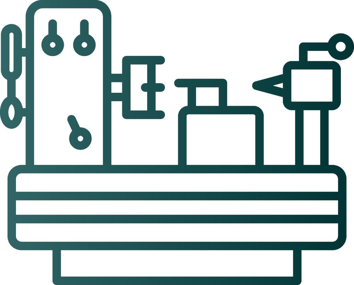 Machine Line Gradient Icon vector