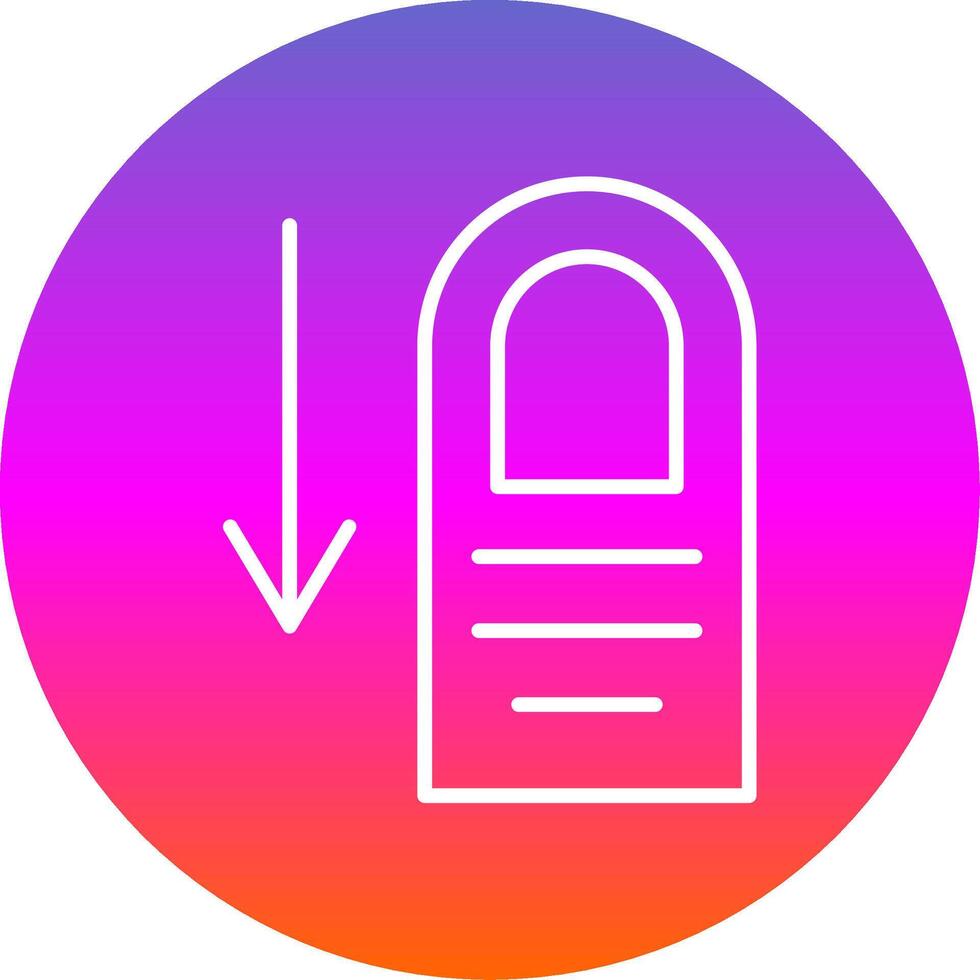 Tap Down Line Gradient Circle Icon vector