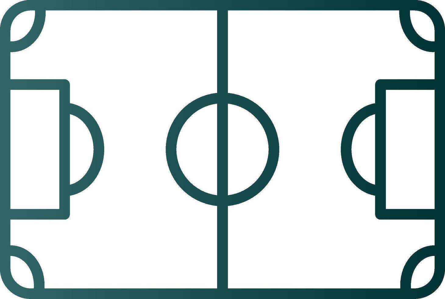 Soccer Field Line Gradient Icon vector