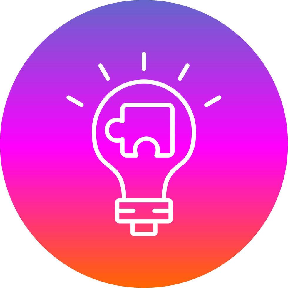 Solution Line Gradient Circle Icon vector