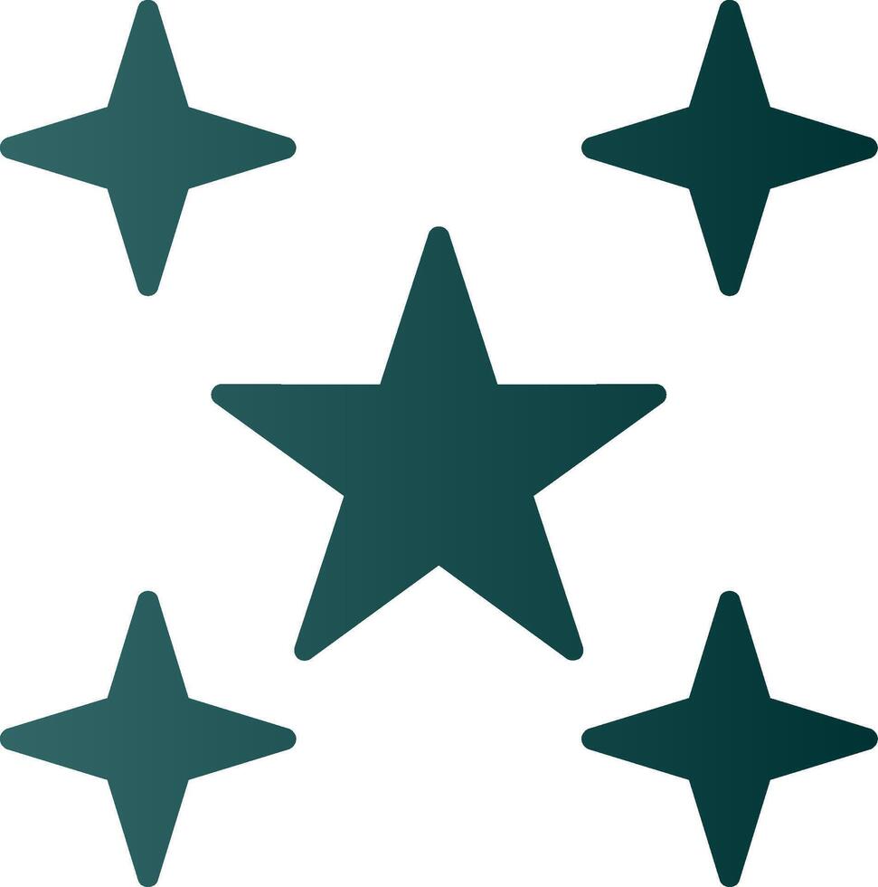 Stars Glyph Gradient Icon vector