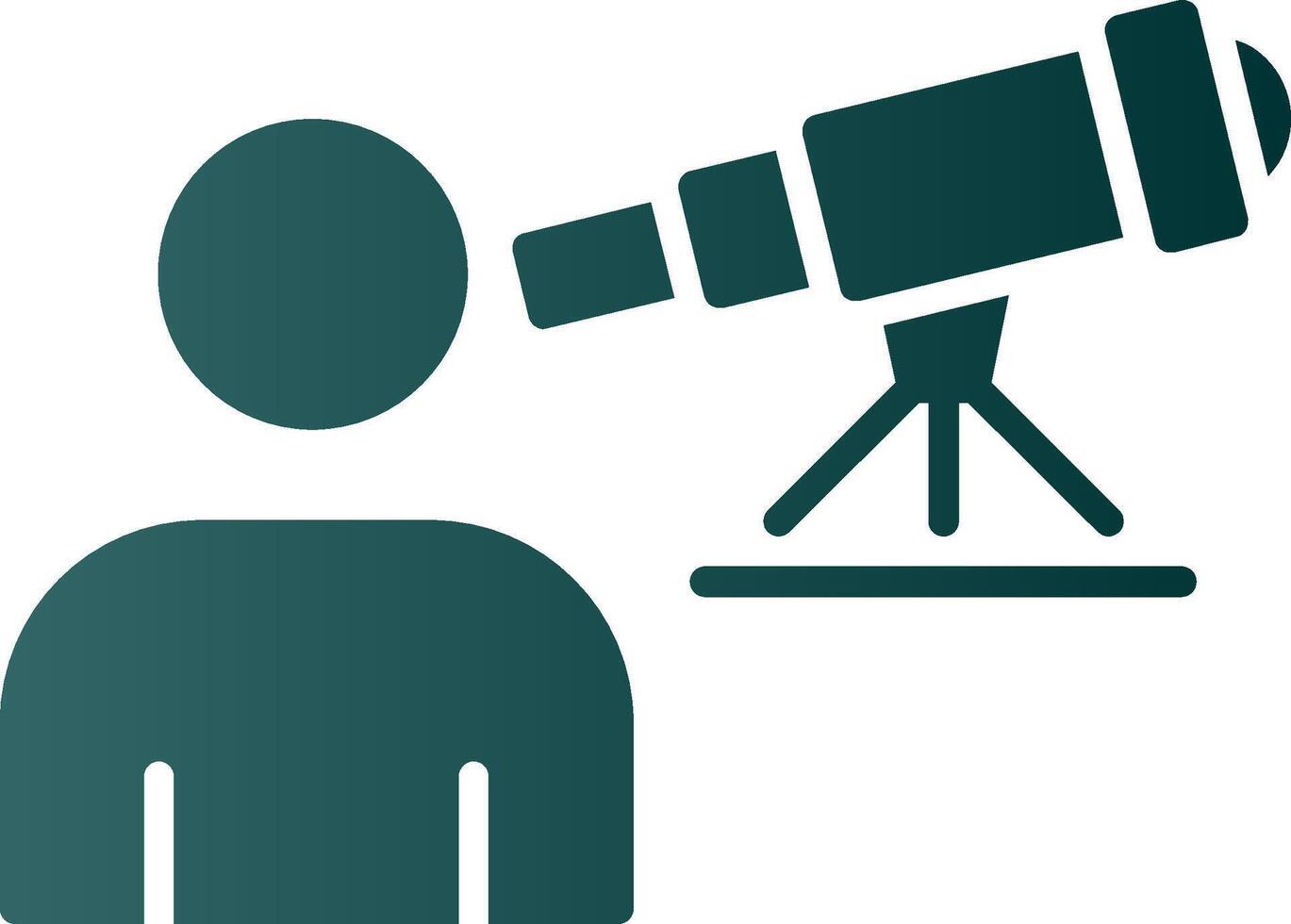 Astronomer Glyph Gradient Icon vector