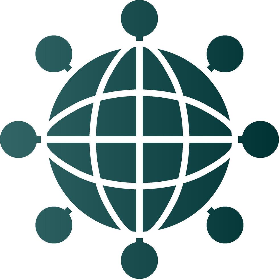 Internet Glyph Gradient Icon vector