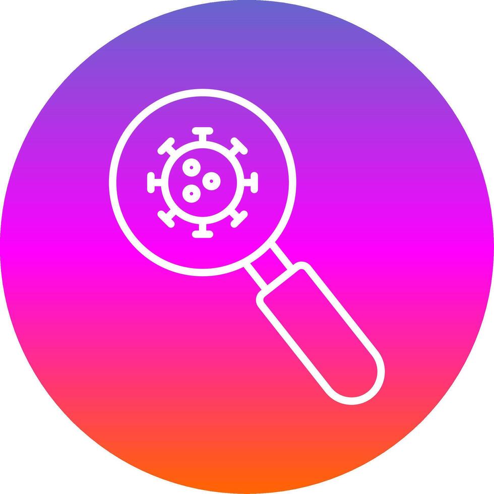 Detection Line Gradient Circle Icon vector