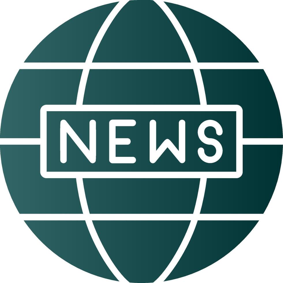 World News Glyph Gradient Icon vector