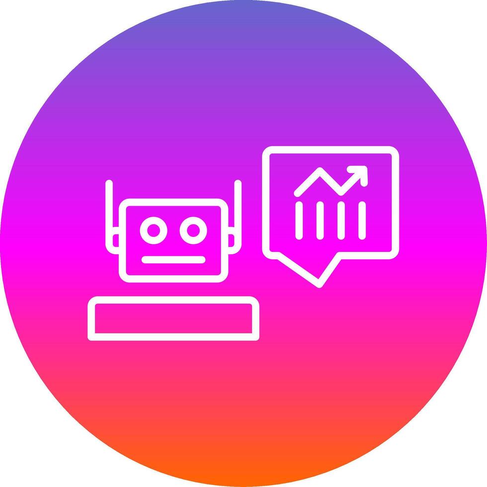 Prediction Line Gradient Circle Icon vector