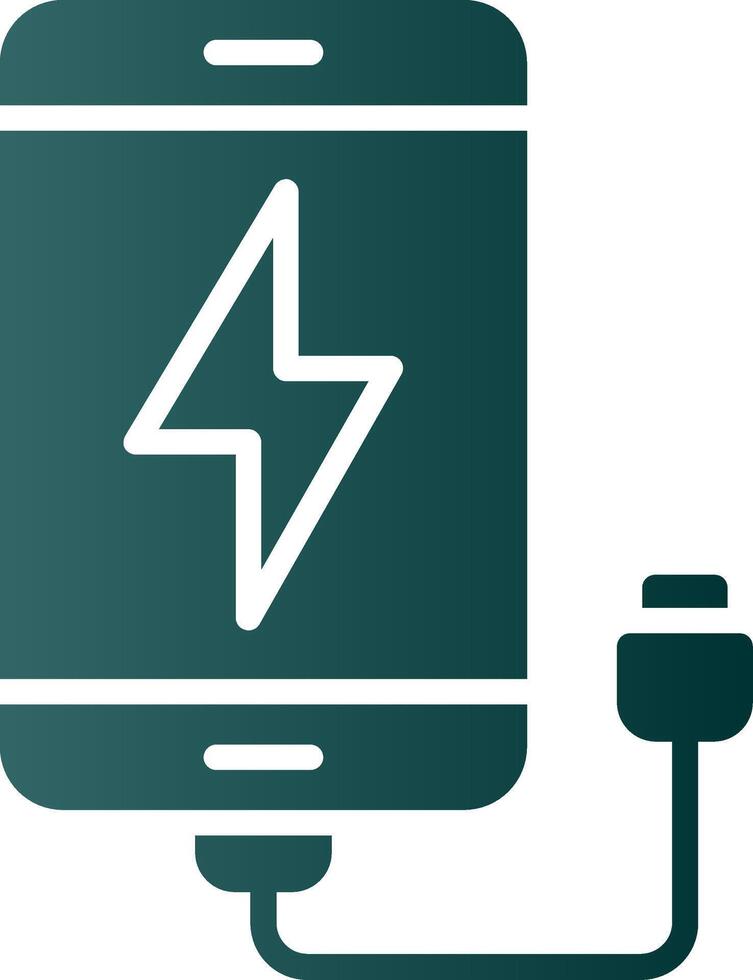 Charging Glyph Gradient Icon vector
