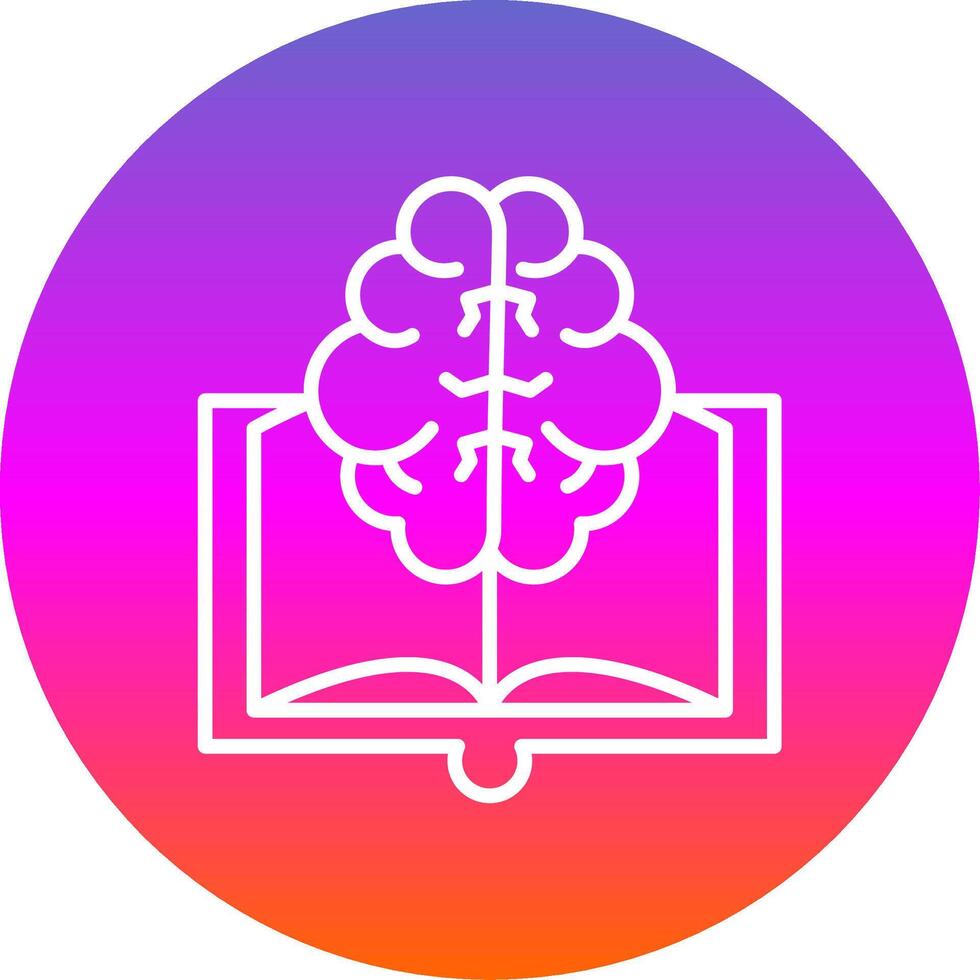 Book Line Gradient Circle Icon vector
