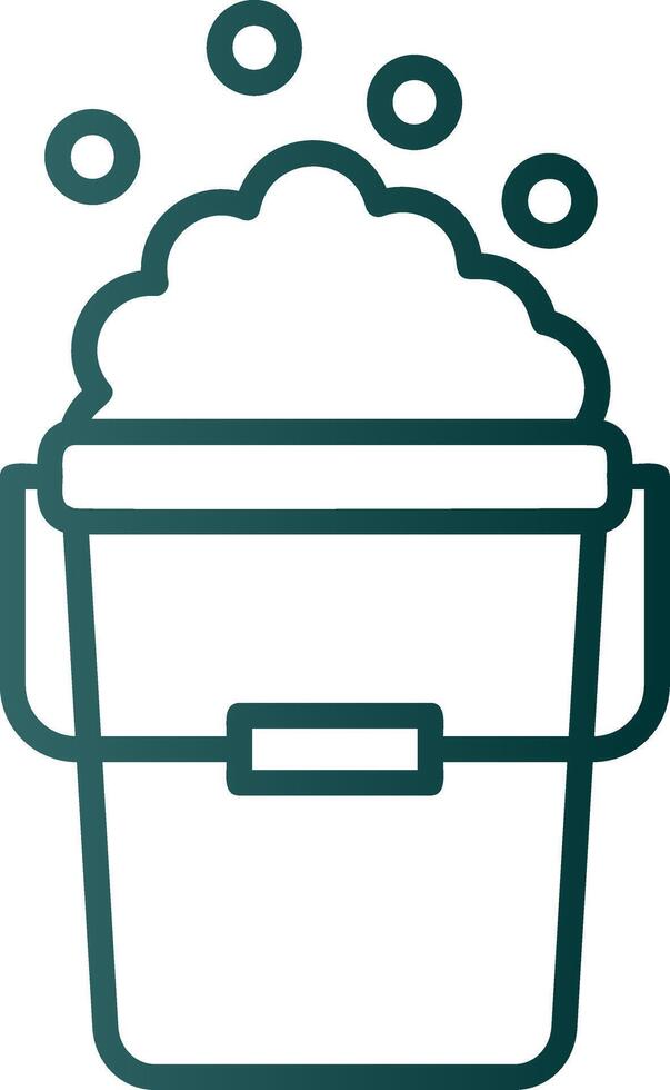 Bucket Line Gradient Icon vector