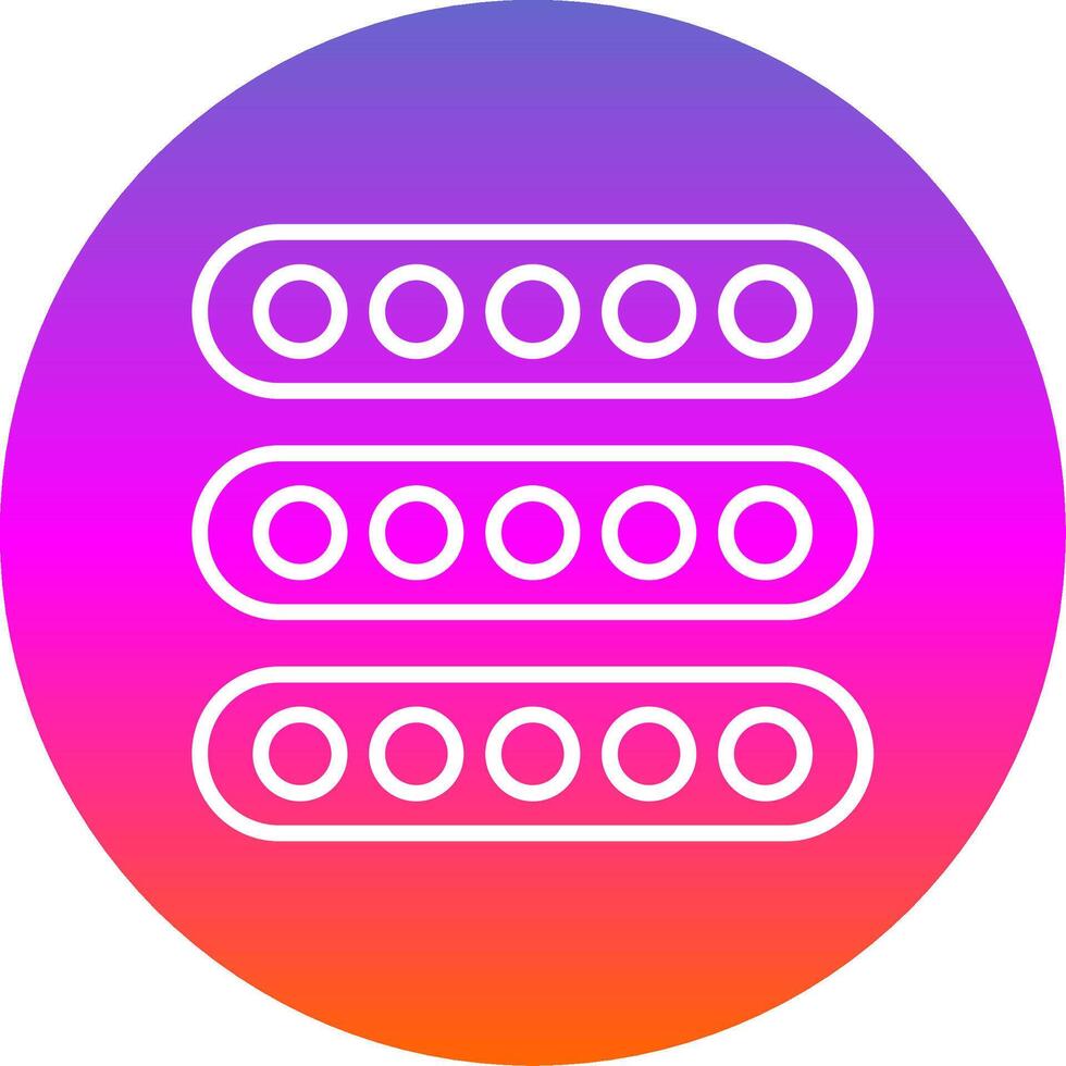 Led Light Line Gradient Circle Icon vector