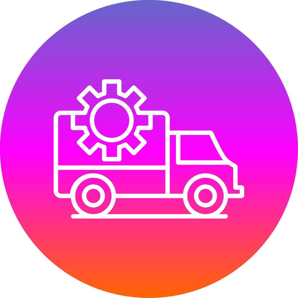 Transportation Management Line Gradient Circle Icon vector