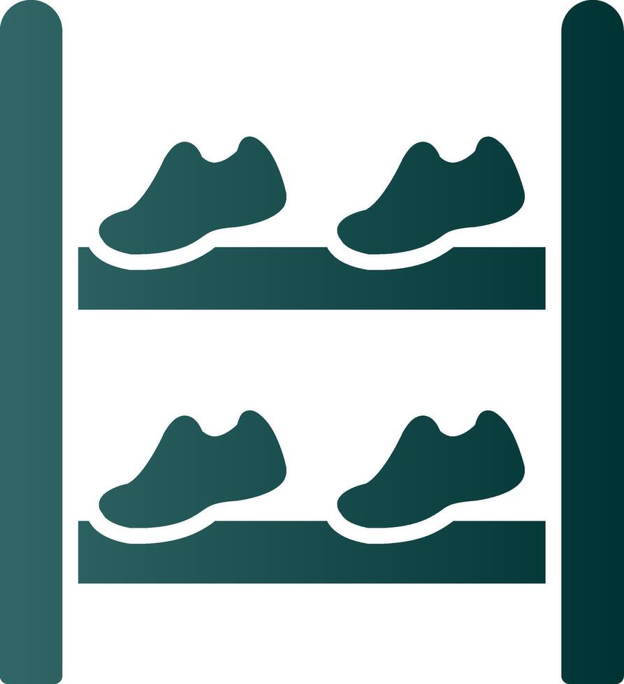 Shoe Rack Glyph Gradient Icon vector