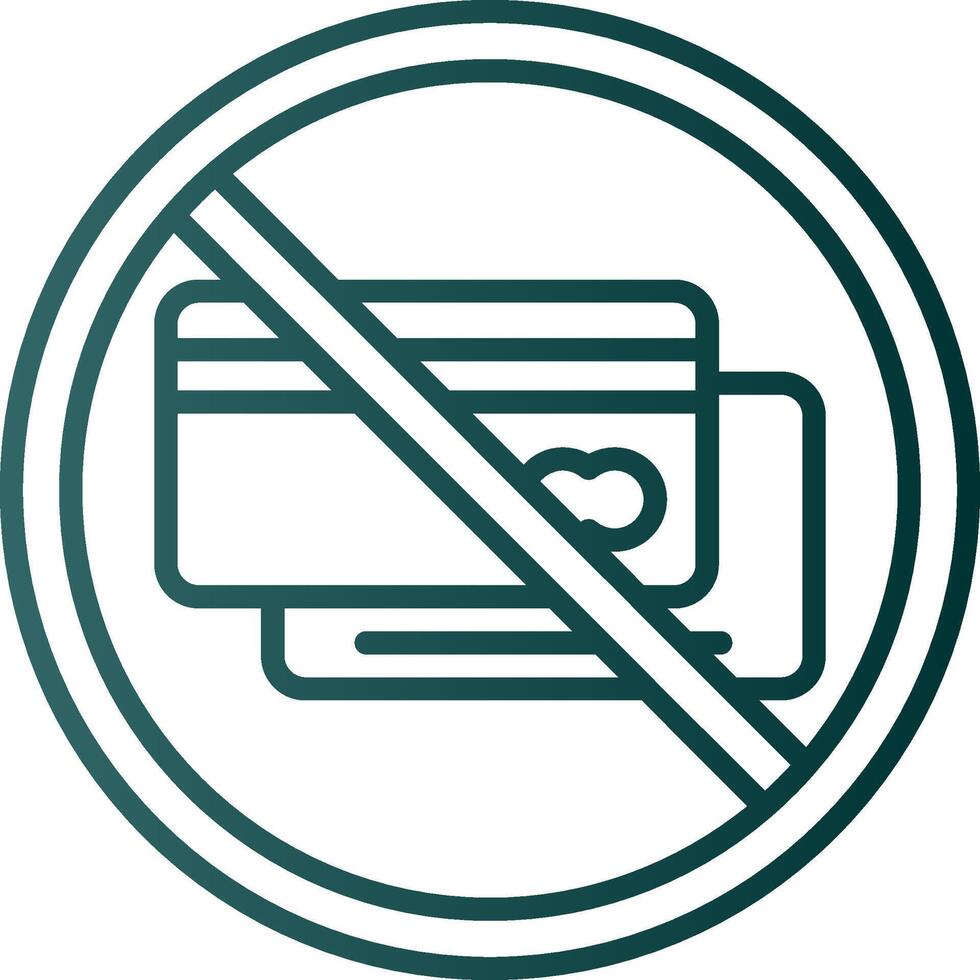 Prohibited Sign Line Gradient Icon vector