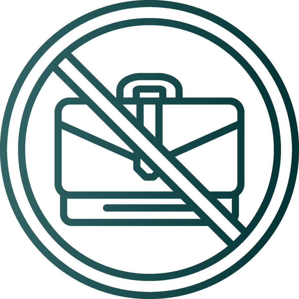 Prohibited Sign Line Gradient Icon vector