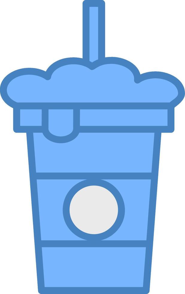 Soda Line Filled Blue Icon vector