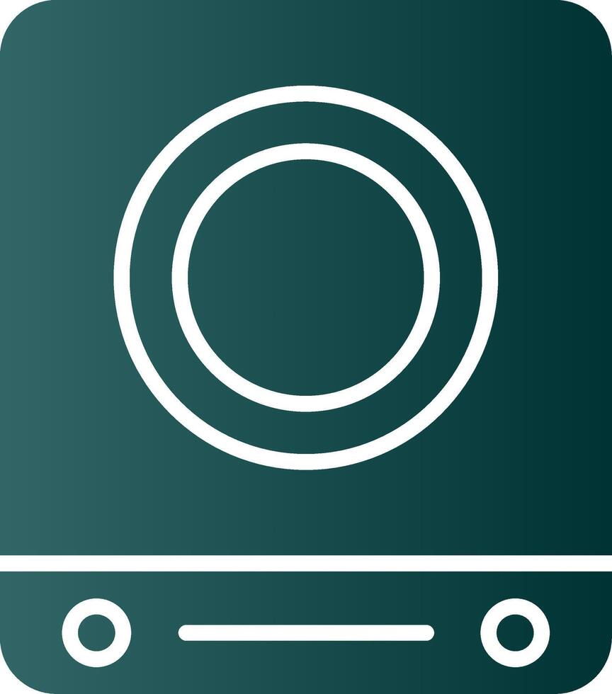 Induction Stove Glyph Gradient Icon vector