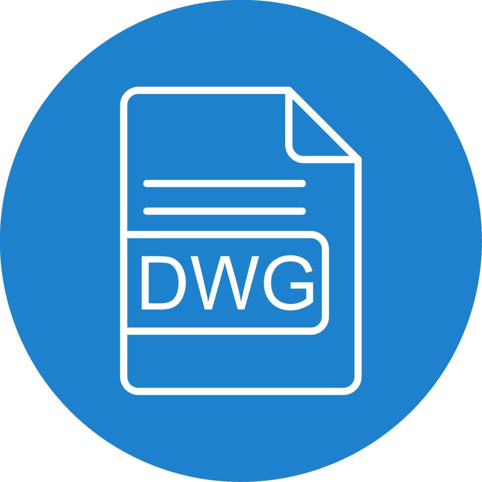DWG File Format Multi Color Circle Icon vector
