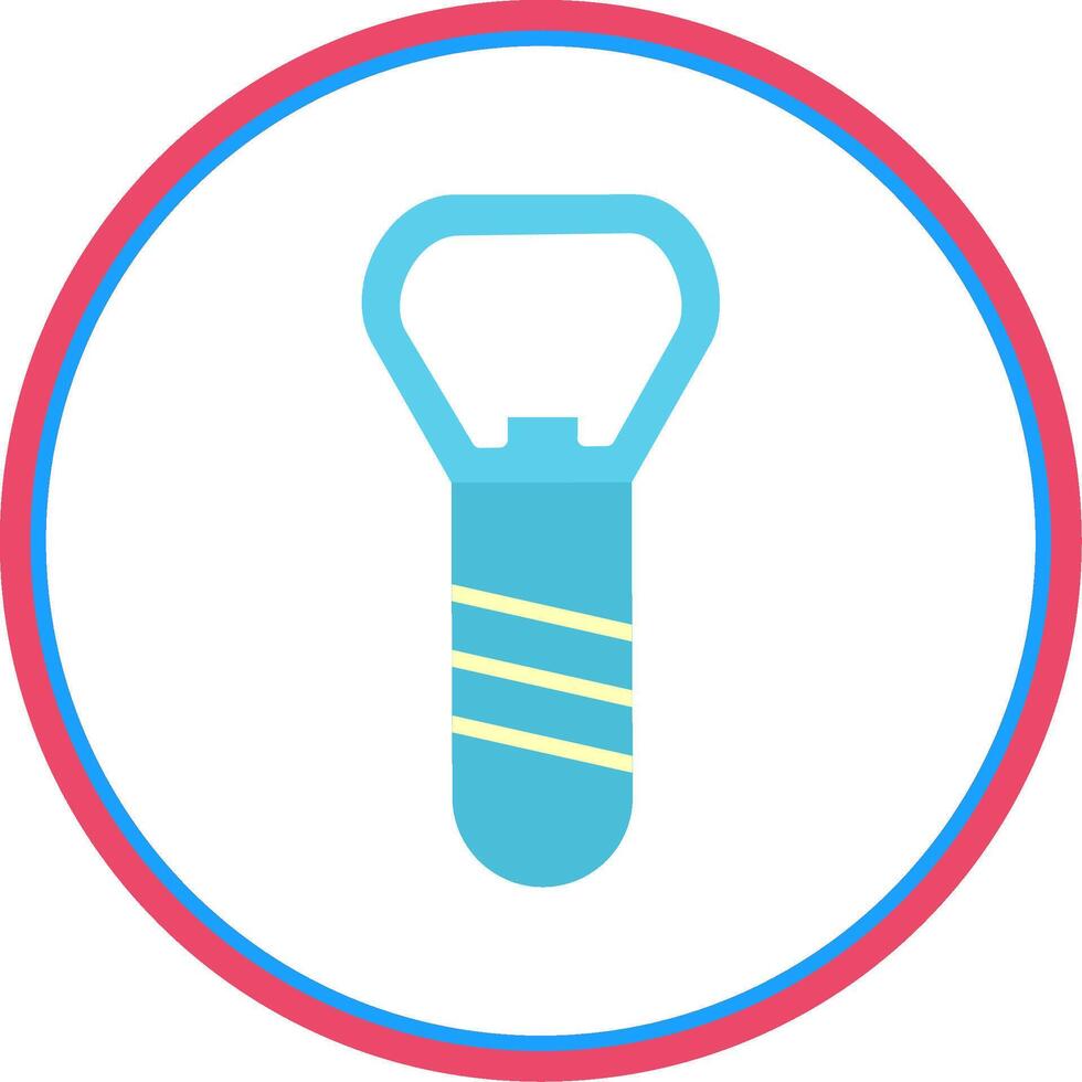Bottle Opener Flat Circle Icon vector