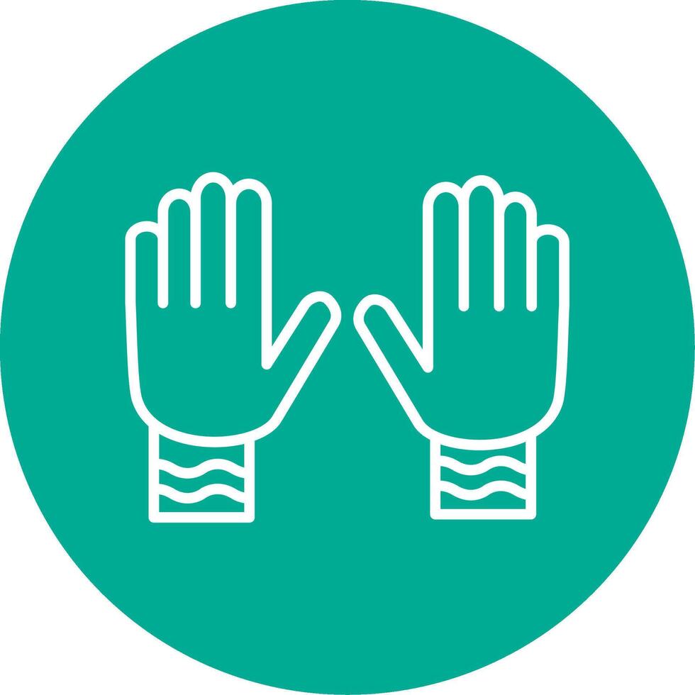 Gloves Multi Color Circle Icon vector