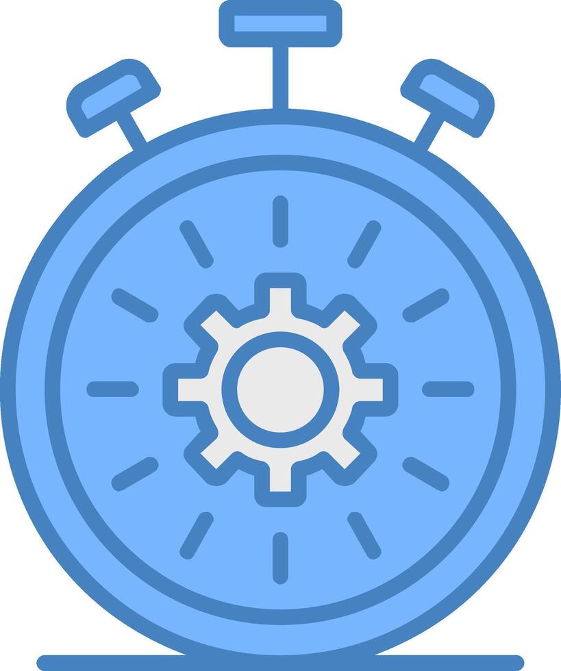 Fast Processing Line Filled Blue Icon vector