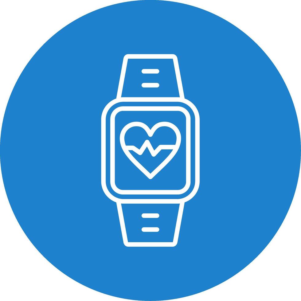 Heart Rate Monitor Multi Color Circle Icon vector