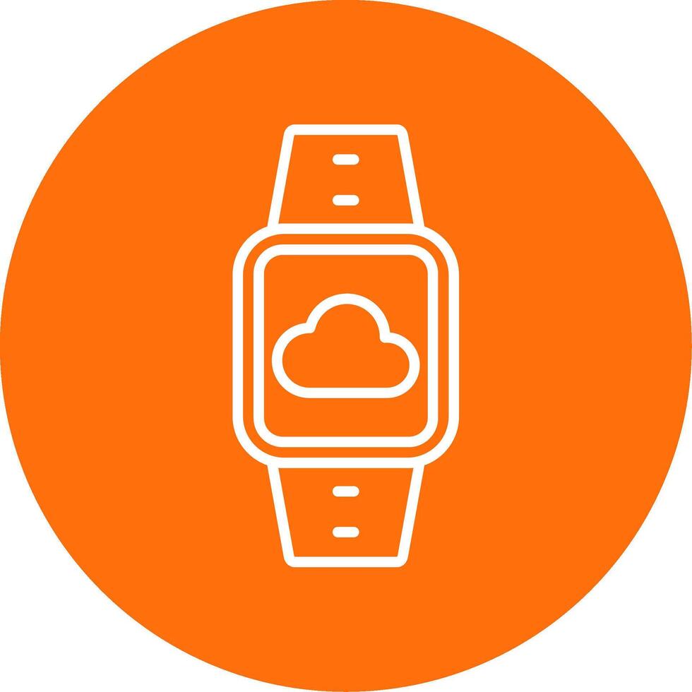 Cloud Connection Multi Color Circle Icon vector