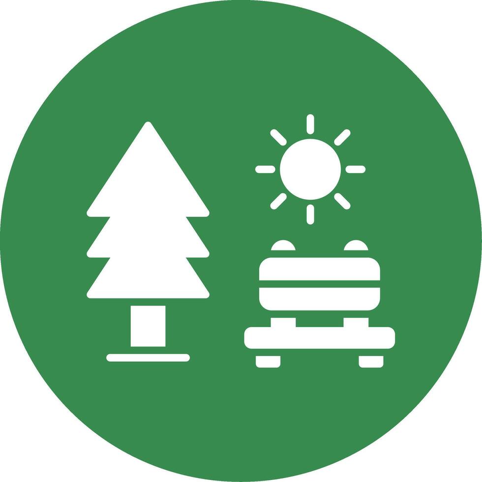 Park Multi Color Circle Icon vector