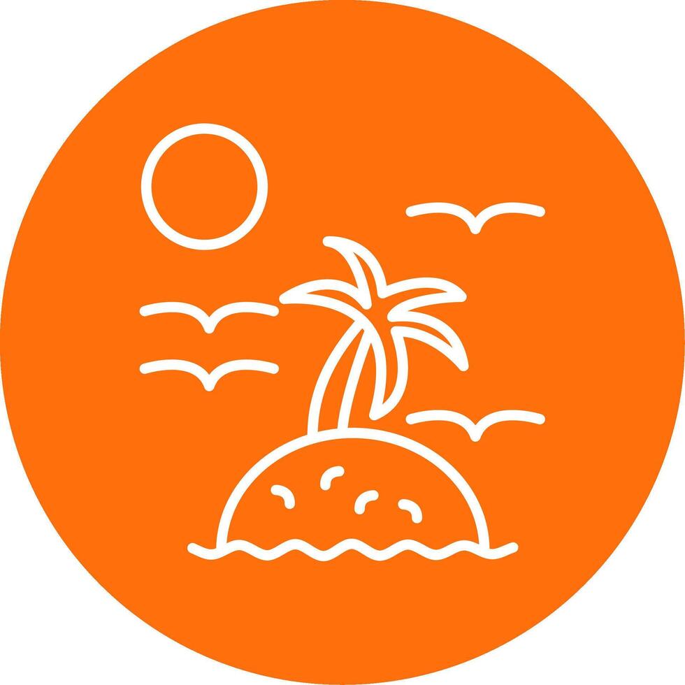 Island Multi Color Circle Icon vector