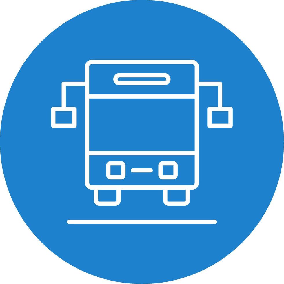 Bus Multi Color Circle Icon vector