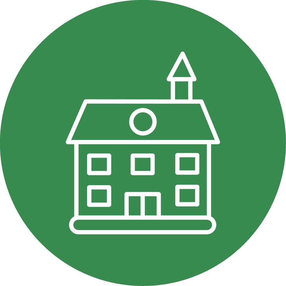 Private Guest House Multi Color Circle Icon vector
