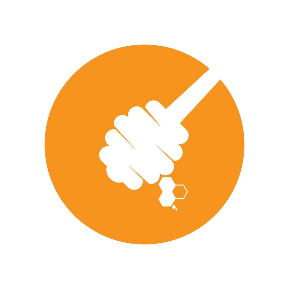 Honey dipper icon vector