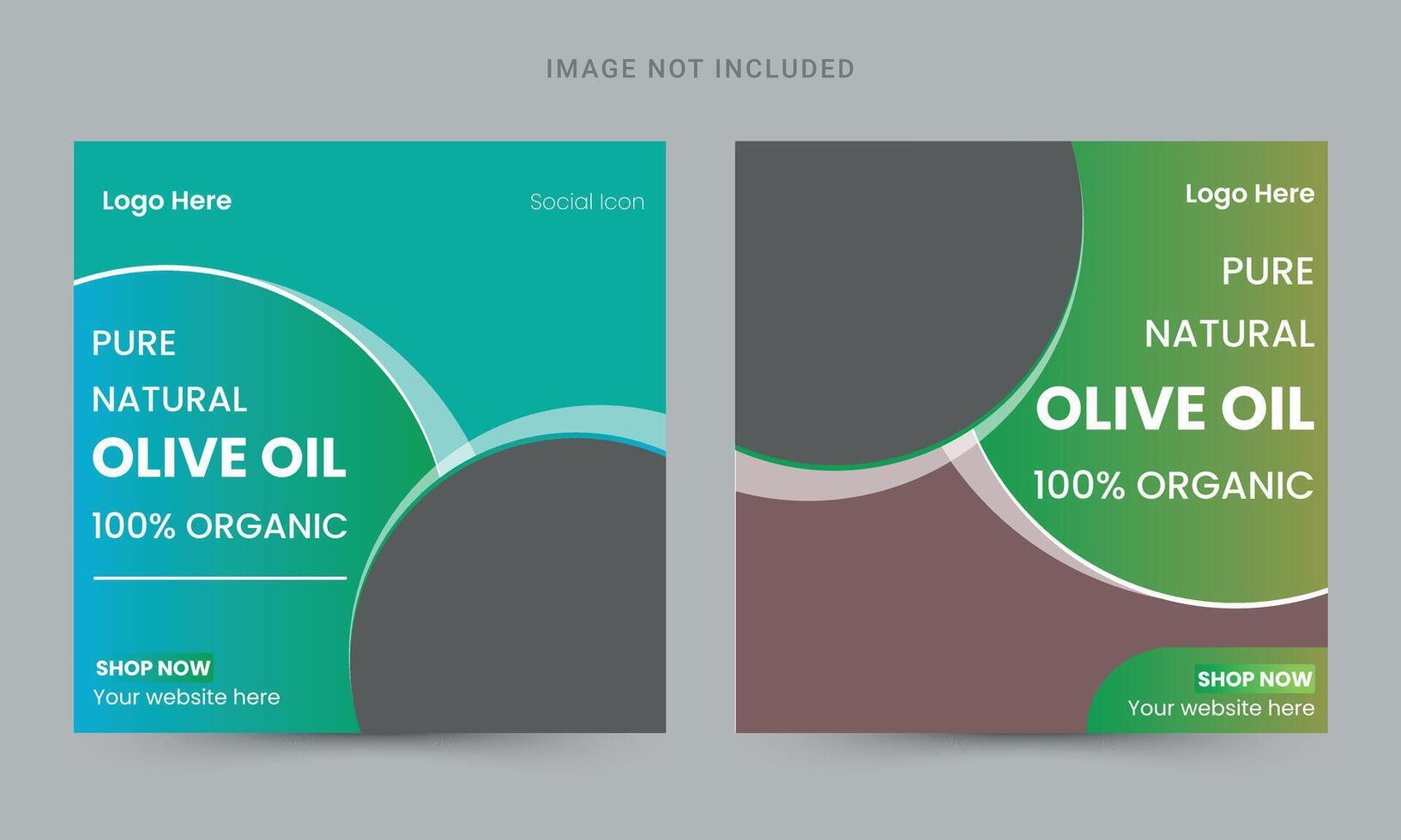 CBD oil social media banner template design vector