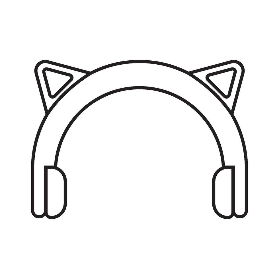 Headphone symbol icon vector