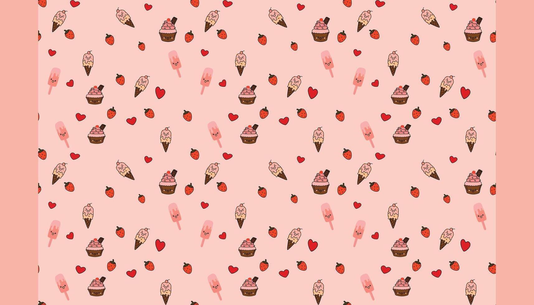 Seamless pattern with hand drawn. Background for textile, wrapping paper cute fashionable design vector