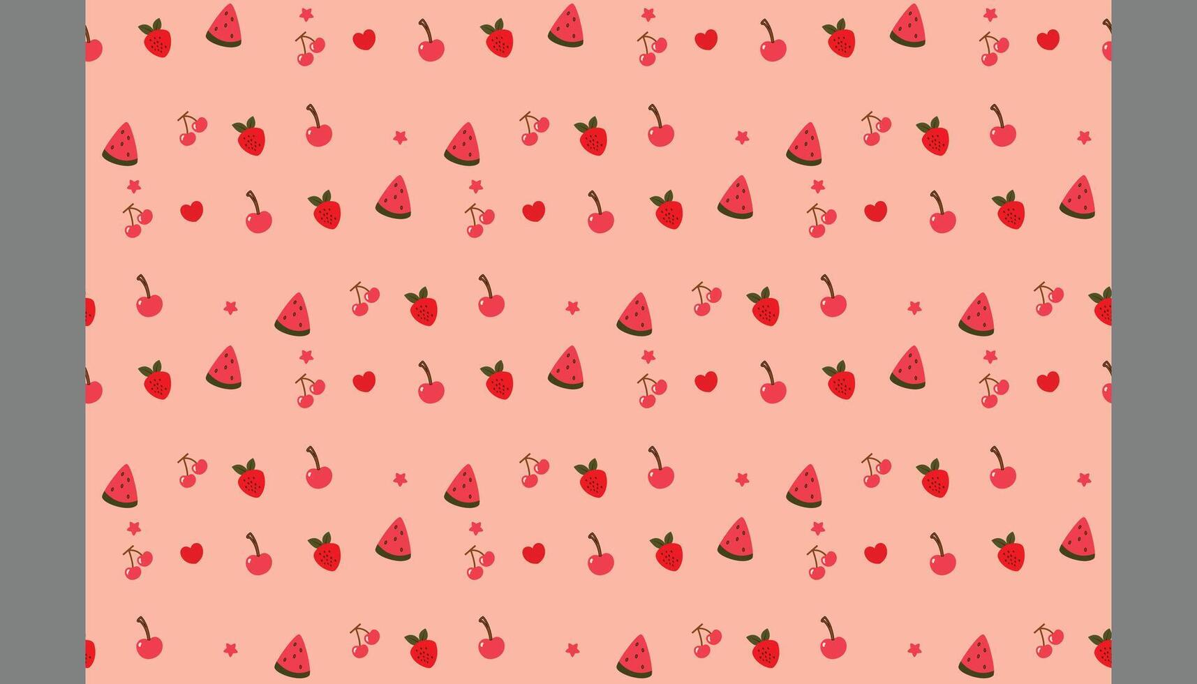 seamless pattern cute fruit pattern design vector