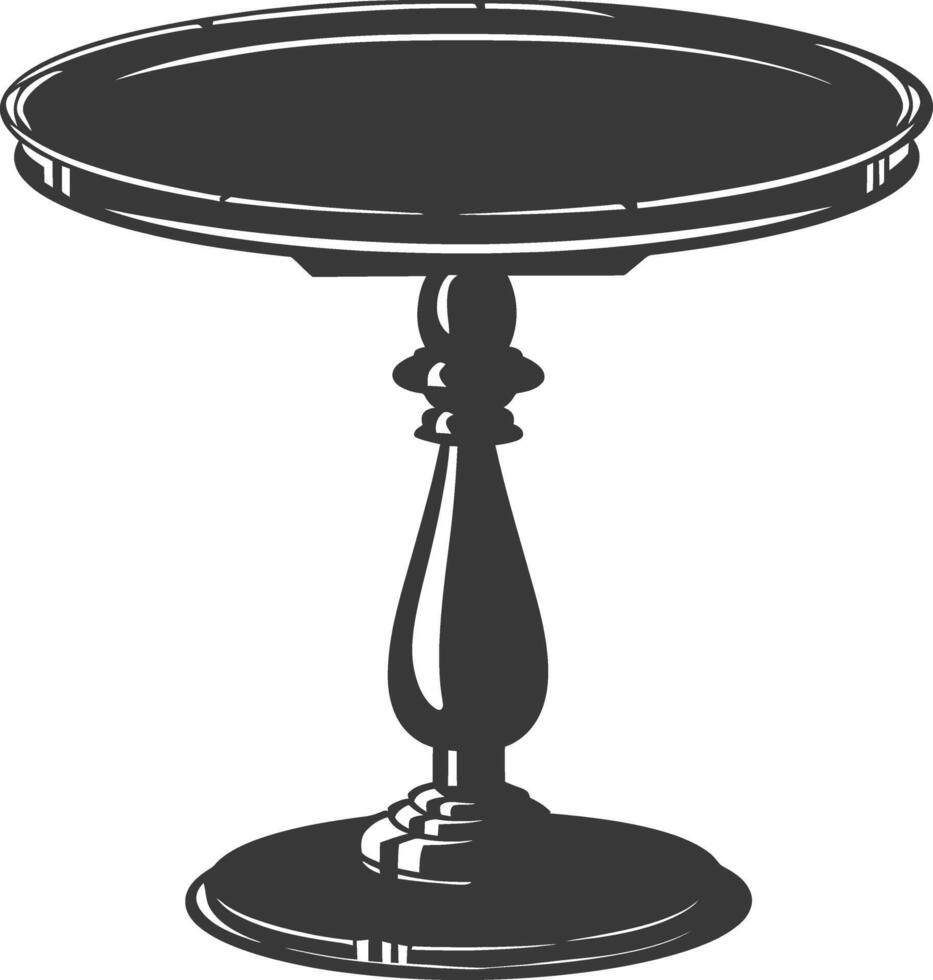 Silhouette cake platter black color only full vector