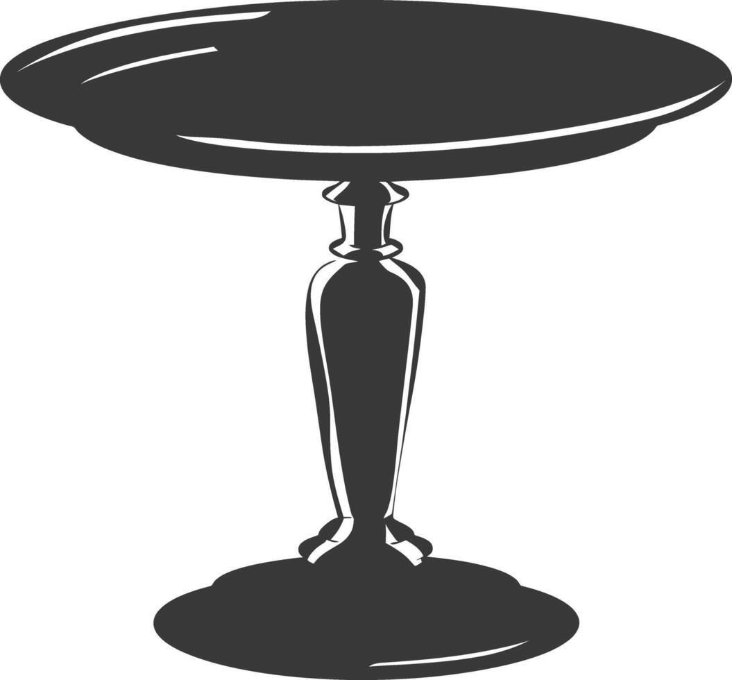 Silhouette cake platter black color only full vector